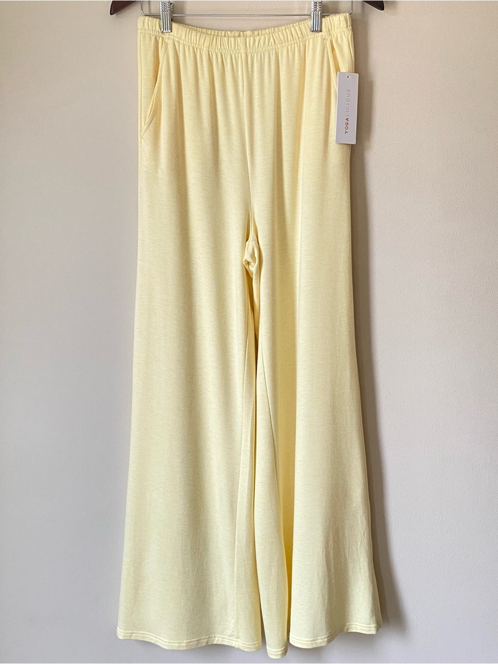 Yogalicious Pale Yellow Wide-Leg Girls' Lounge Pants